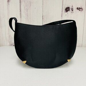 Vintage Miss Lewis Black Small Purse Zip Handbag Evening Bag